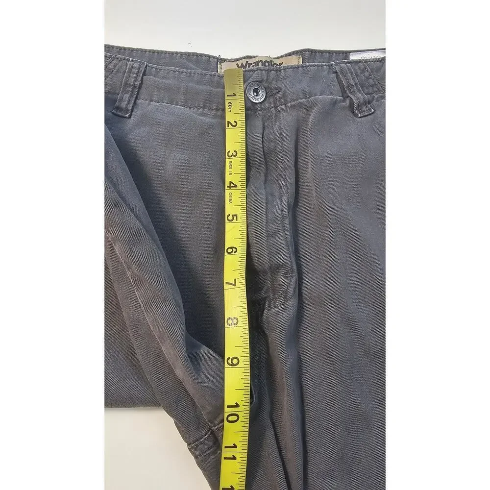 Wrangler classics cargo shorts thick cotton 90s sz 32 grey work casual everyday